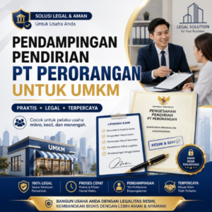 Pendampingan Pendirian PT Perorangan Untuk UMKM